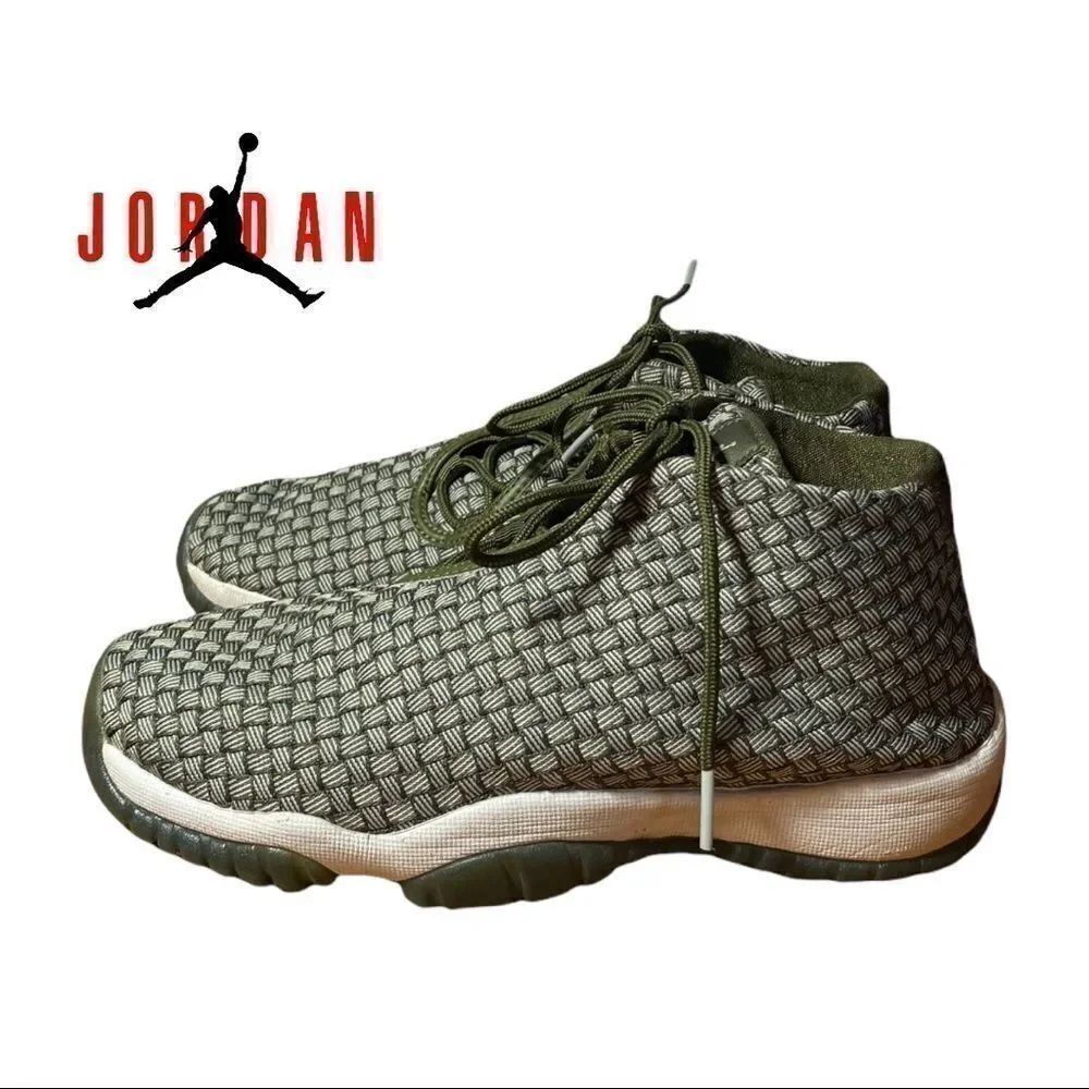 Nike Air Jordan 656504-305 Future Olive Canvas Sneakers 6.5 6.5Y
